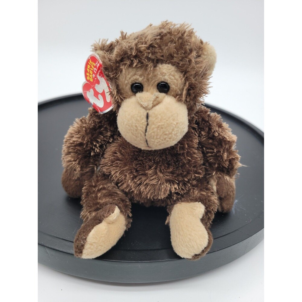 2007 TY Beanie Baby  Vines the Monkey Small Eyes 2.0 7 inch